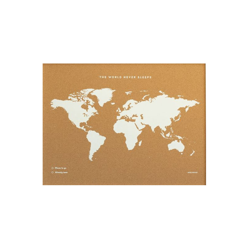 Miss Wood Mappa del Mondo Woody Map Fluor XL