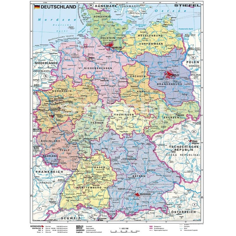 Angrenzende länder an deutschland karte