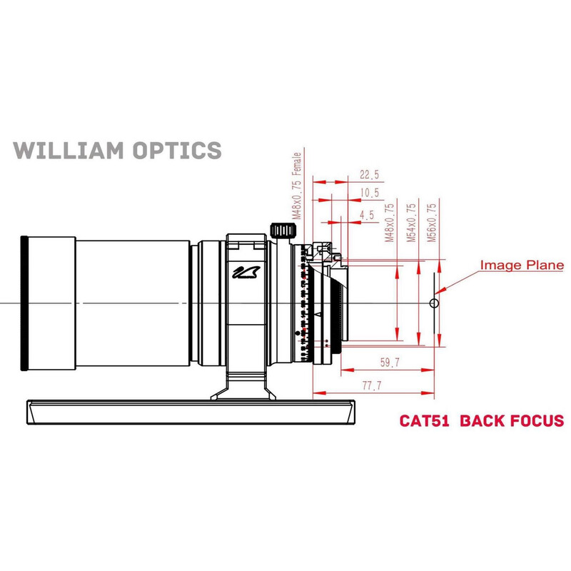 William Optics Apochromatischer Refraktor AP 51/250 RedCat 51V2  OTA