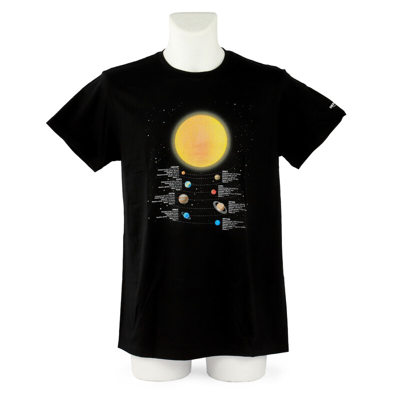 Omegon Koszulka T-shirt z informacjami o planetach, rozmiar 3XL