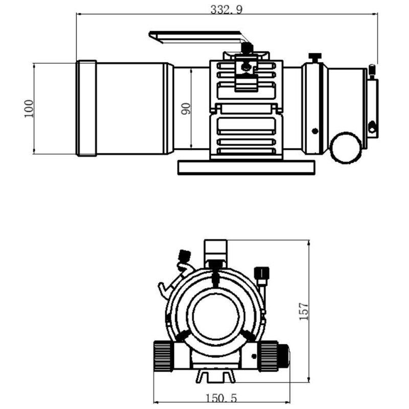Omegon Apochromatic refractor Pro APO AP 76/418 Triplet ED OTA