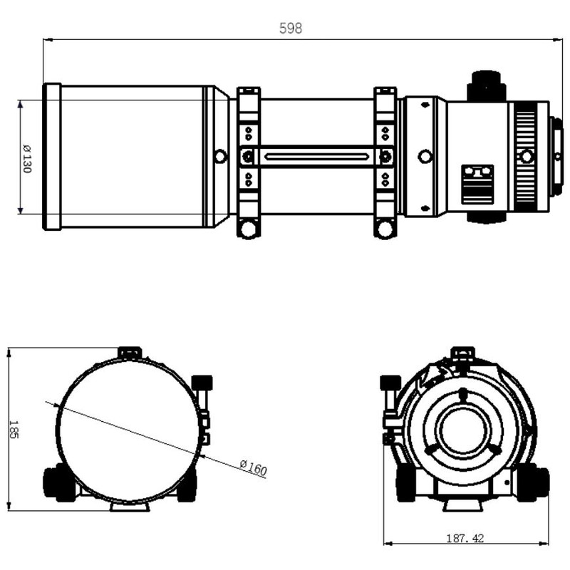 Omegon Apochromatic refractor Pro APO AP 121/678 Quintuplet OTA