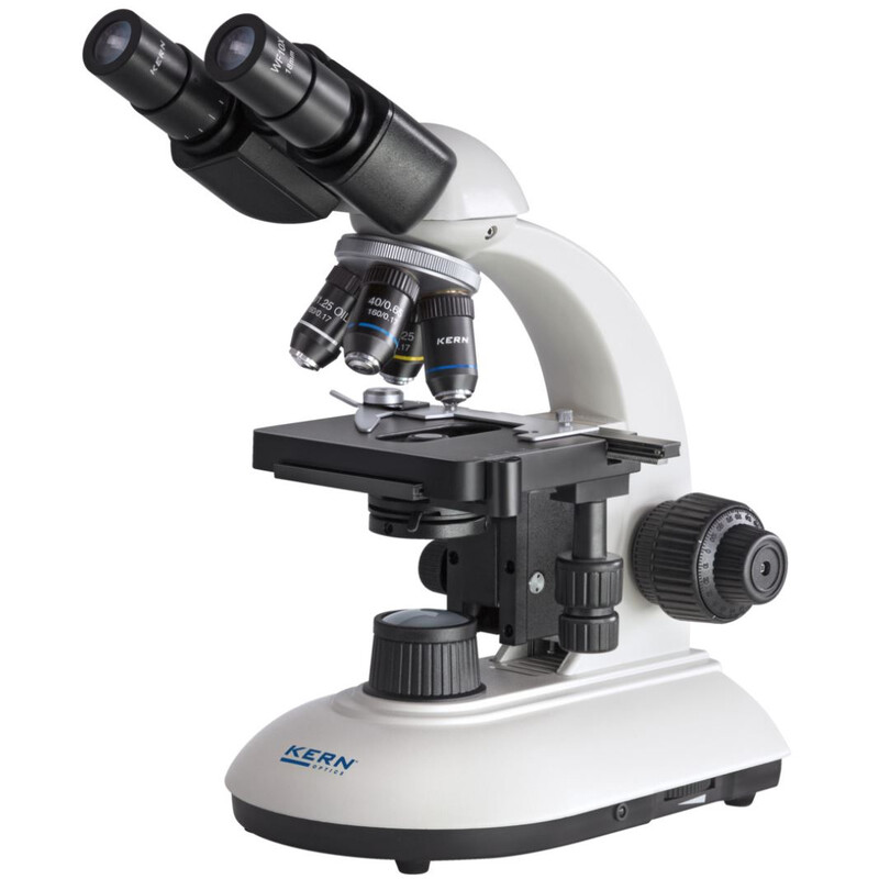 Kern Microscopio Bino Achromat 4/10/20/40, WF10x18, 3W LED, recharge, OBE 109