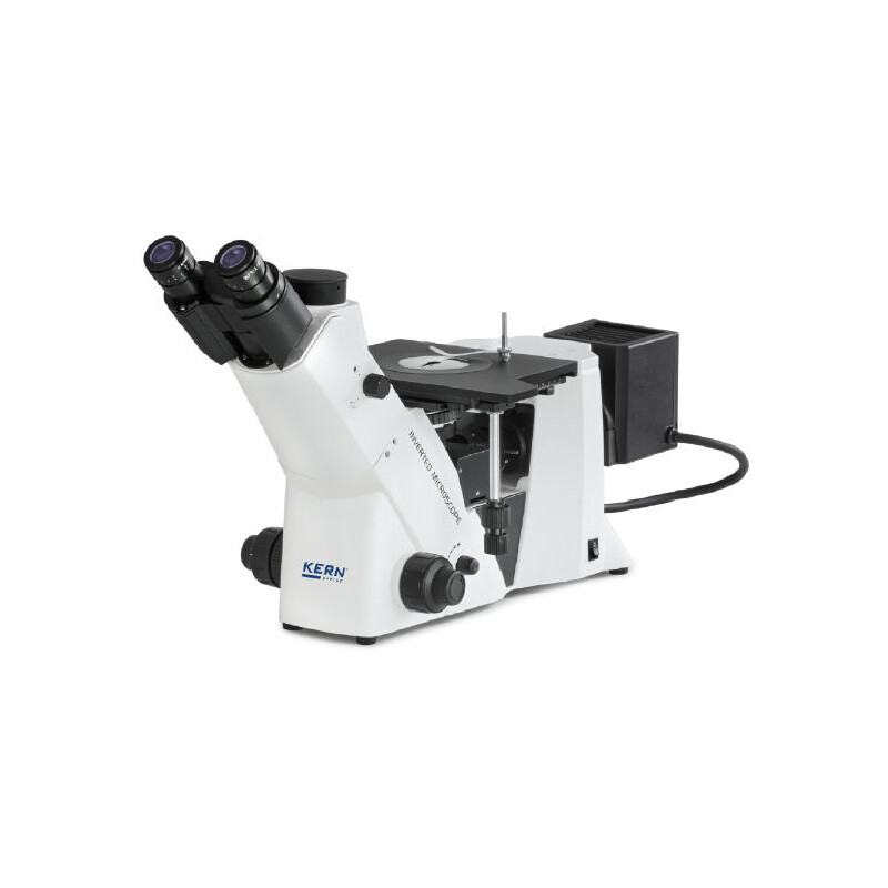 Kern Microscopio invertito OLM 171, invers, MET, POL, trino, Inf planchrom, 50x-500x, Auflicht, HAL, 50W