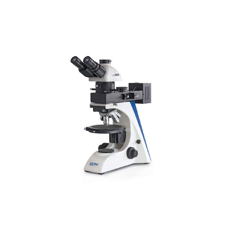 Kern Microscopio OPN 184, POL, trino, Inf plan, 40x-400x, Auflicht, HAL, 100W