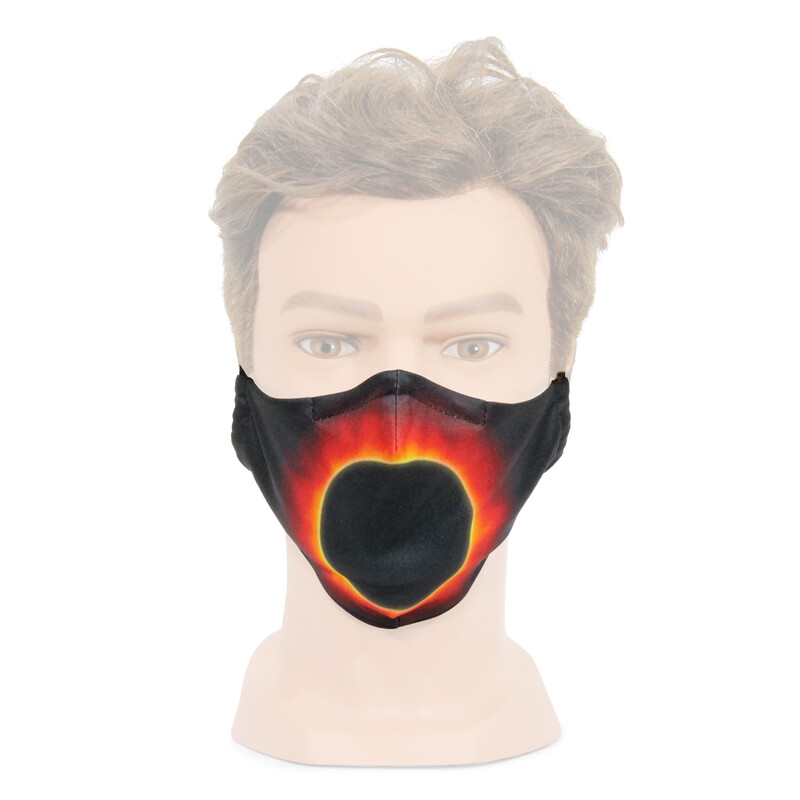 Masketo mascherina naso/bocca con motivo astronomico Corona Solare 1 pezzo