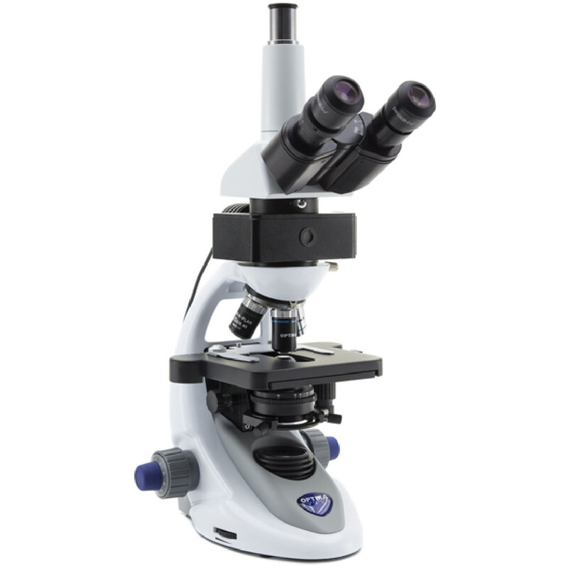 Optika Microscopio B-293LD1, LED-FLUO, N-PLAN IOS, 1000x dry, blue filterset, trino