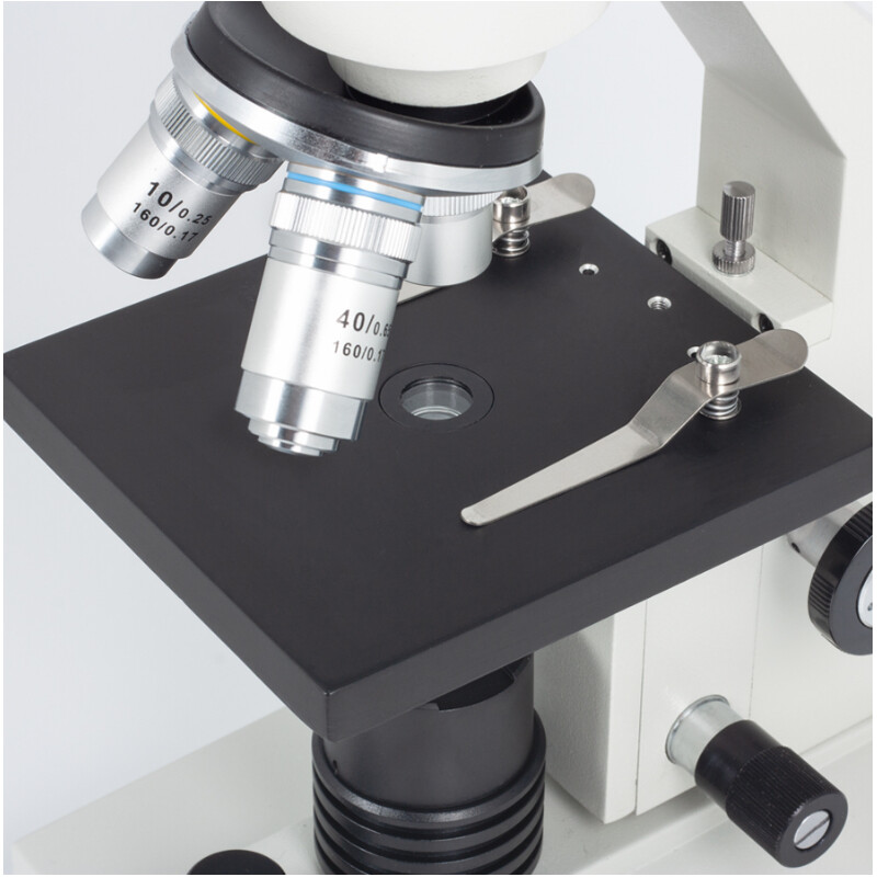 Motic Microscopio Mikroskop SFC-100 FLED, mono, DIN, achro, 40x-400x, LED, Accu