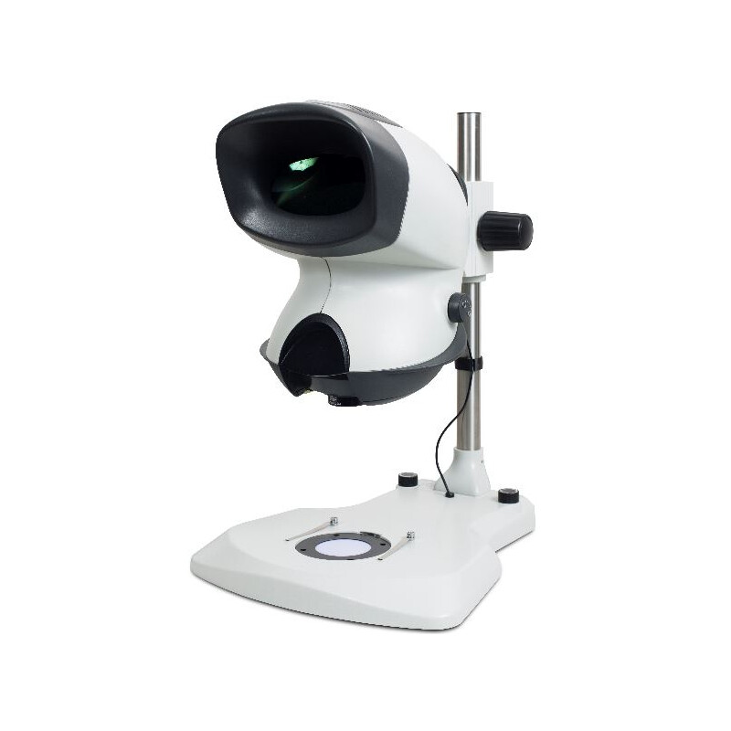 Vision Engineering Microscopio stereo zoom MANTIS Elite TS, ME-TS, Kopf,  Auf-Durchlicht, LED, Säulenstativ, mit 2 -fach Revolver,  2-20x, o. Objektive