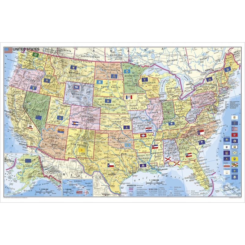 Stiefel Mappa USA politisch mit PLZ