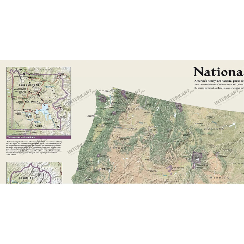 National Geographic Mappa US National Parks (106x76)