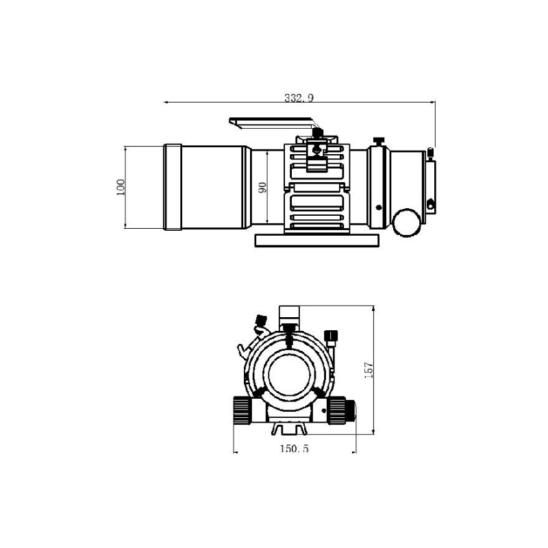 TS Optics Apochromatischer Refraktor AP 76/418