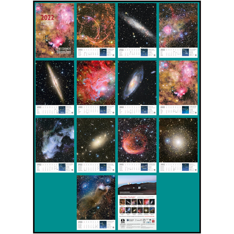 Coelum Calendario CFHT 2022 “Il cosmo dal Mauna Kea, Hawaii”