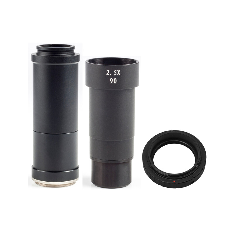 Motic Adattore Fotocamera Set 2,5x f. SLR, APS-C Sensor mit T2 Ring für Canon