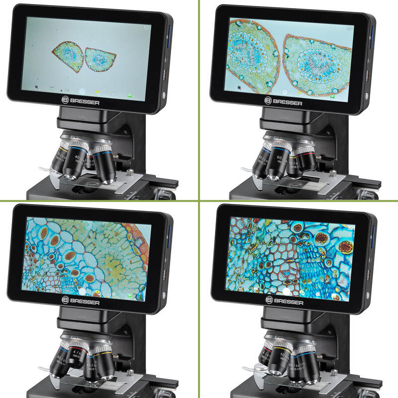 Bresser Microscopio Researcher LCD Mikroskop, screen, 40x-600x, DL, LED, 16MP