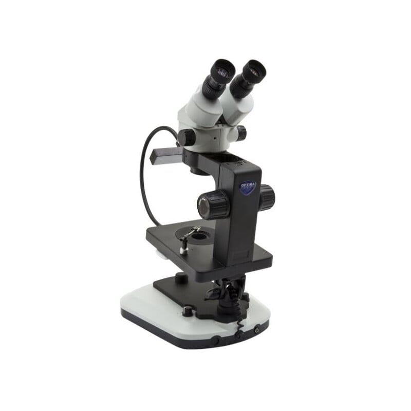 Optika Microscopio stereo zoom OPTIGEM-10, bino, BF, DF, Greenough, w.d. 100mm, 10x/21mm, 0,7x-4.5x