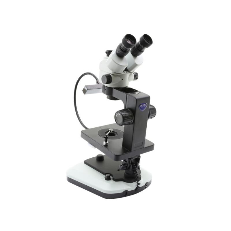 Optika Microscopio stereo zoom OPTIGEM-20 trino, BF, DF, Greenough, w.d. 100mm, 10x/21mm, 0,7x-4.5x