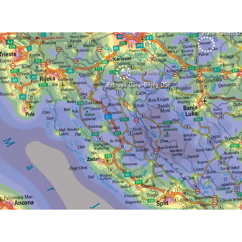 Oculum Verlag Kontinent-Karte Sky Quality Map Europe