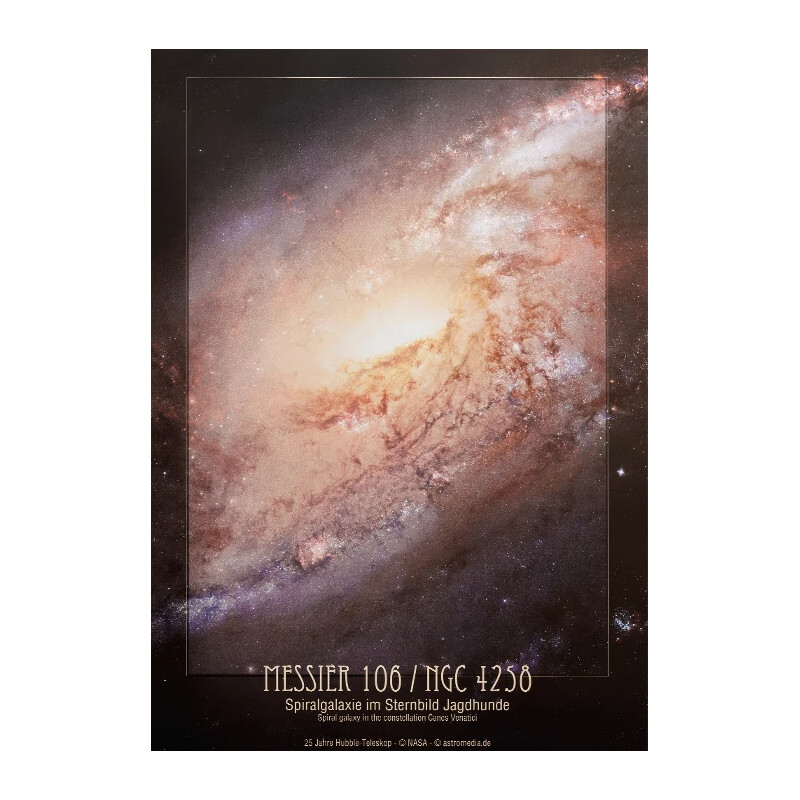 AstroMedia Poster Spiralgalaxie Messier 106