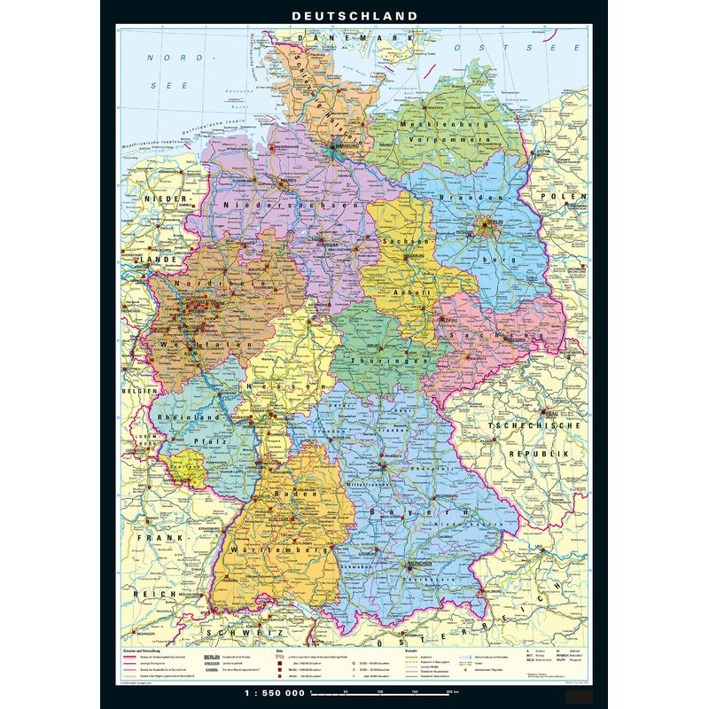 PONS Landkarte Deutschland Physisch Und Politisch 133 X 186 Cm 