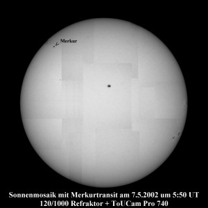 Der letzte Merkurtransit am 07.05.2003