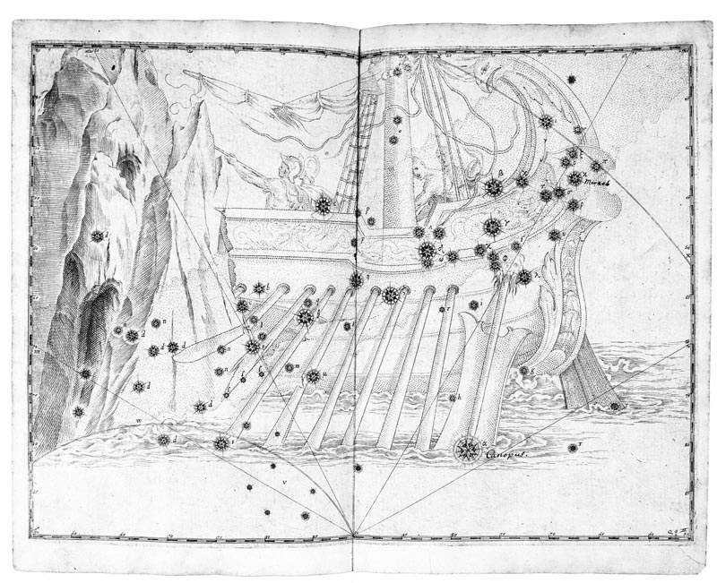 Zur Zeit von Johann Bayer noch ein Sternbild: Das Schiff der Argonauten